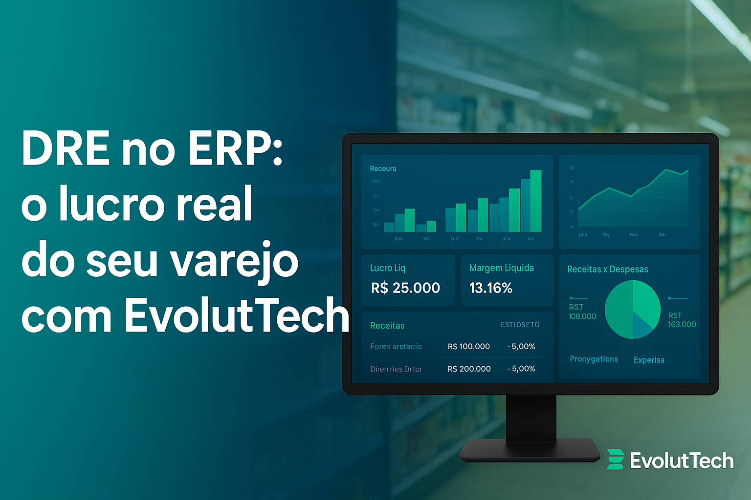 DRE no ERP: visualize o lucro real do seu varejo com o EvolutTech
